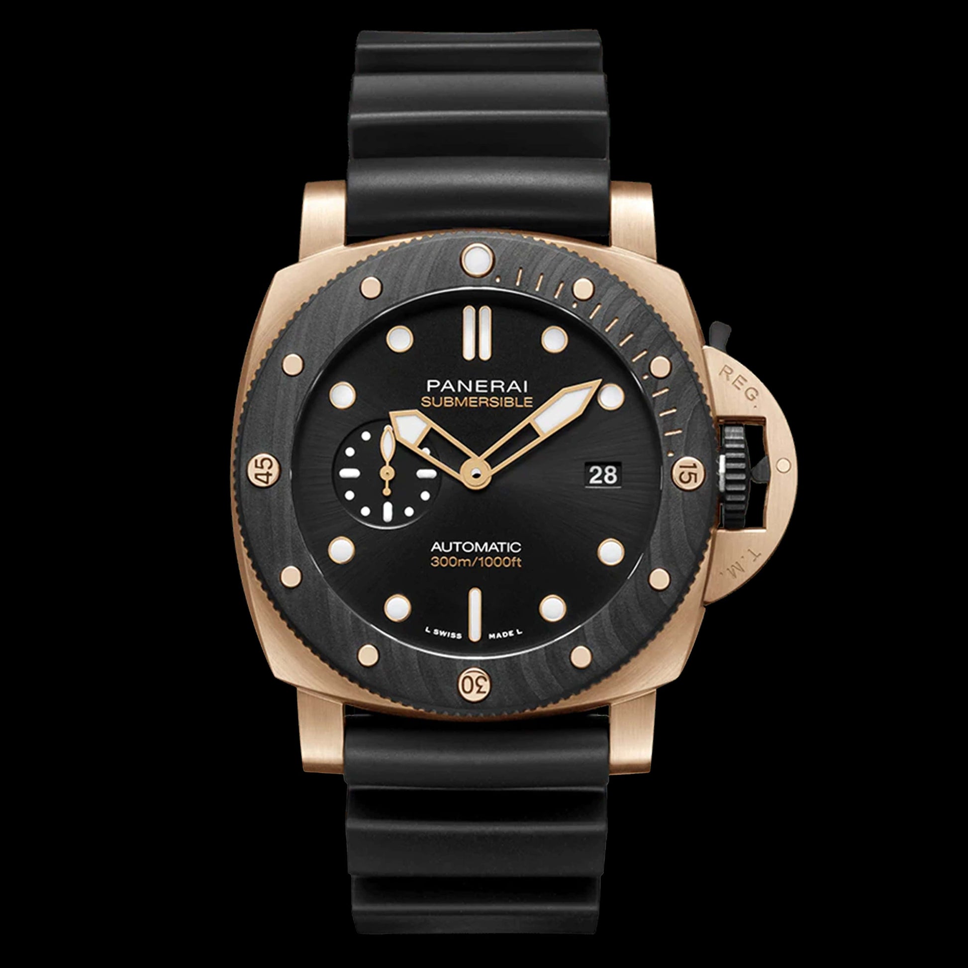 Panerai Submersible Goldtech OroCarbo 44mm Black Dial PAM02070