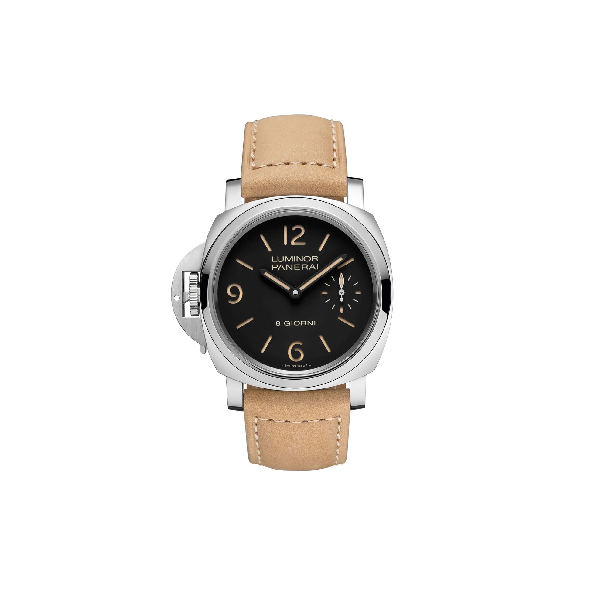Panerai Luminor Destro Otto Giorni 44mm Black Dial PAM01655