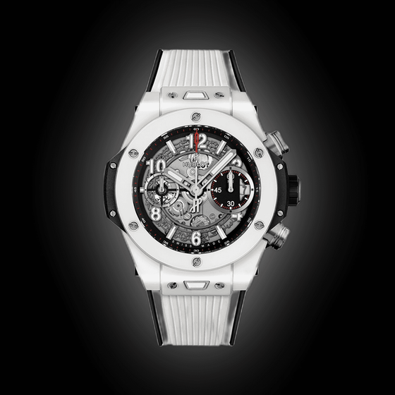 Hublot Big Bang Unico 411.JX.4802.RT Skeleton Arabic White Ceramic Case & Rubber 45mm BRAND NEW