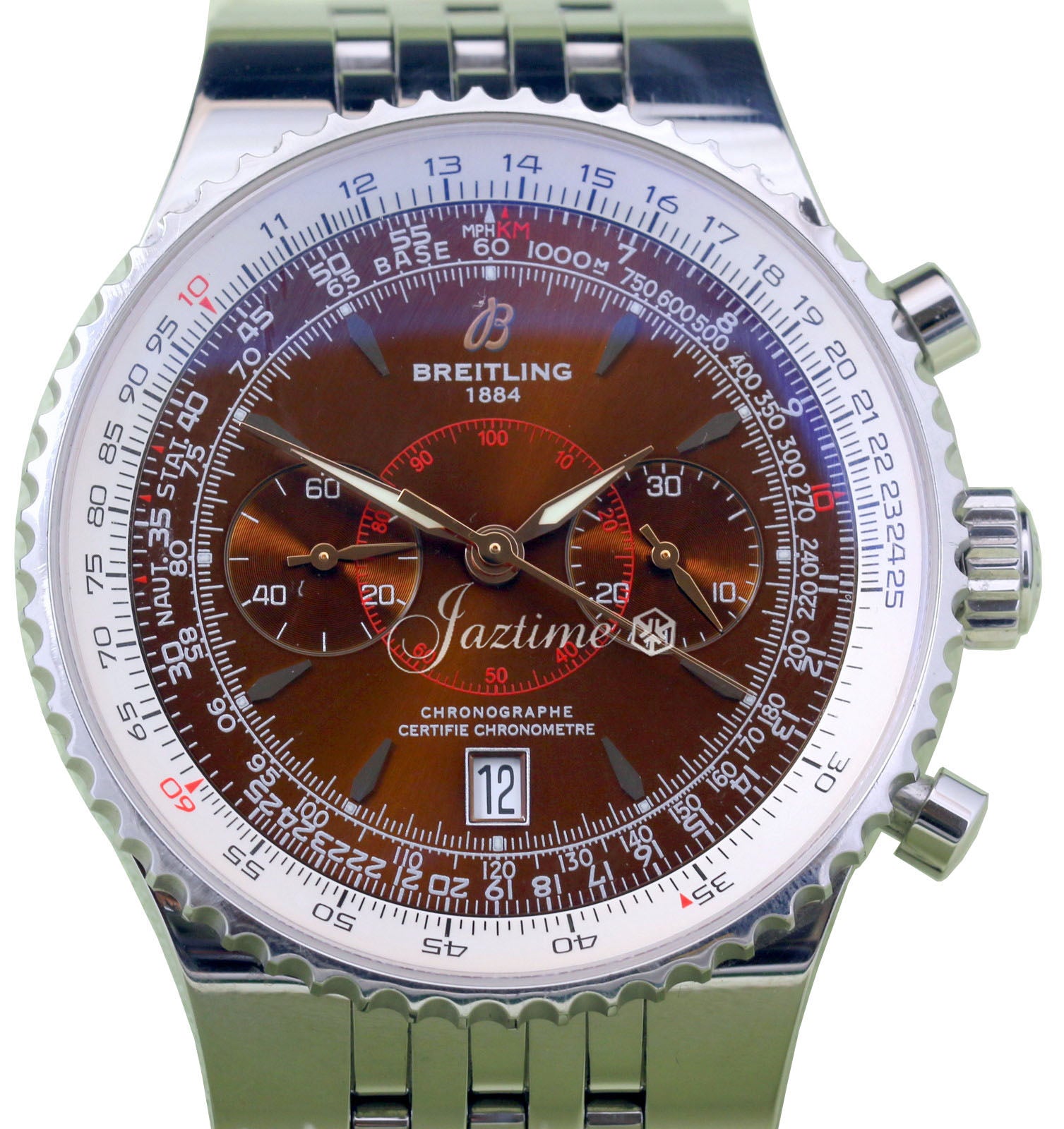 Breitling Navitimer Montbrilliant A23340 Men's 47mm Copper Stainless Steel Chronograph BRAND NEW