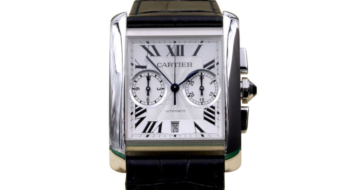 Cartier Tank MC W5330007 Men's Silver Roman Stainless Steel
