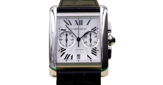 Cartier Tank MC W5330007 Men's Silver Roman Stainless Steel