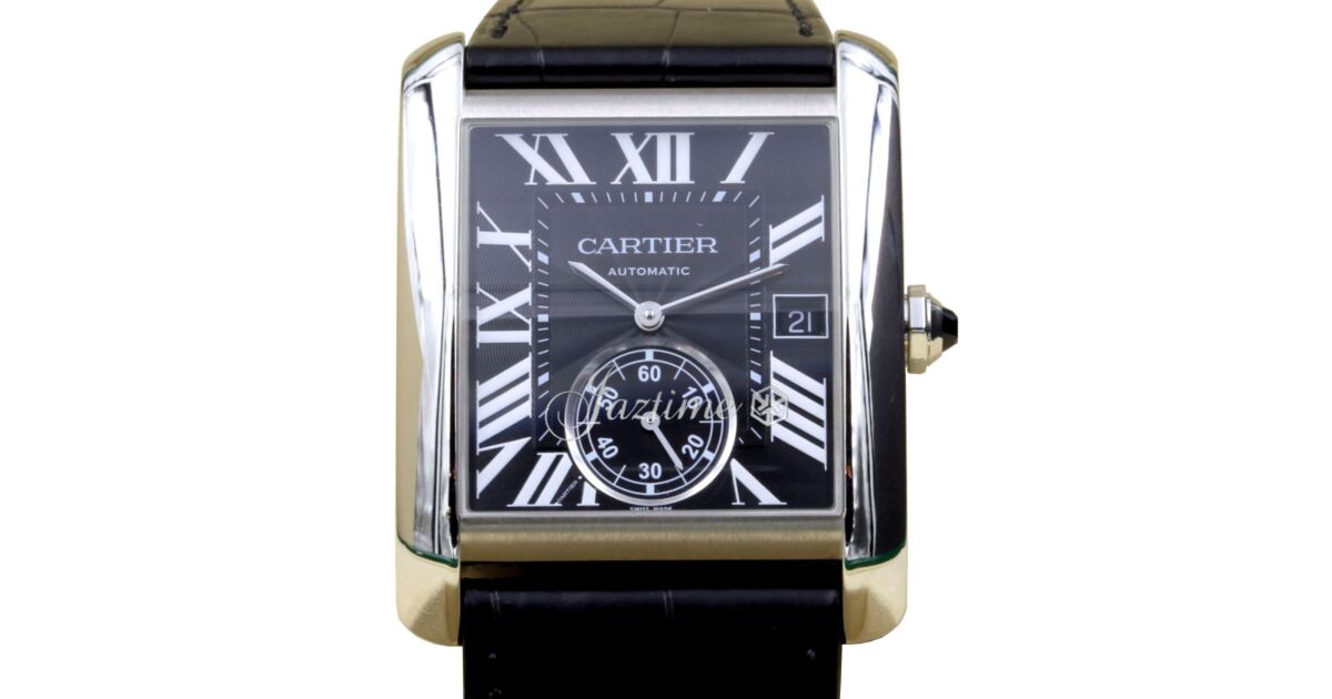 Cartier Tank MC W5330004 Men's Black Roman Stainless Steel - BRAND NEW