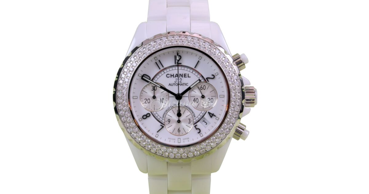 Chanel J12 H1008 White Ceramic Chronograph 41mm Automatic Date BRAND NEW