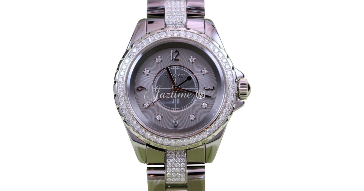 Chanel J12 H3105 Chromatic Ladies 33mm Titanium Gray Ceramic Diamond - BRAND NEW