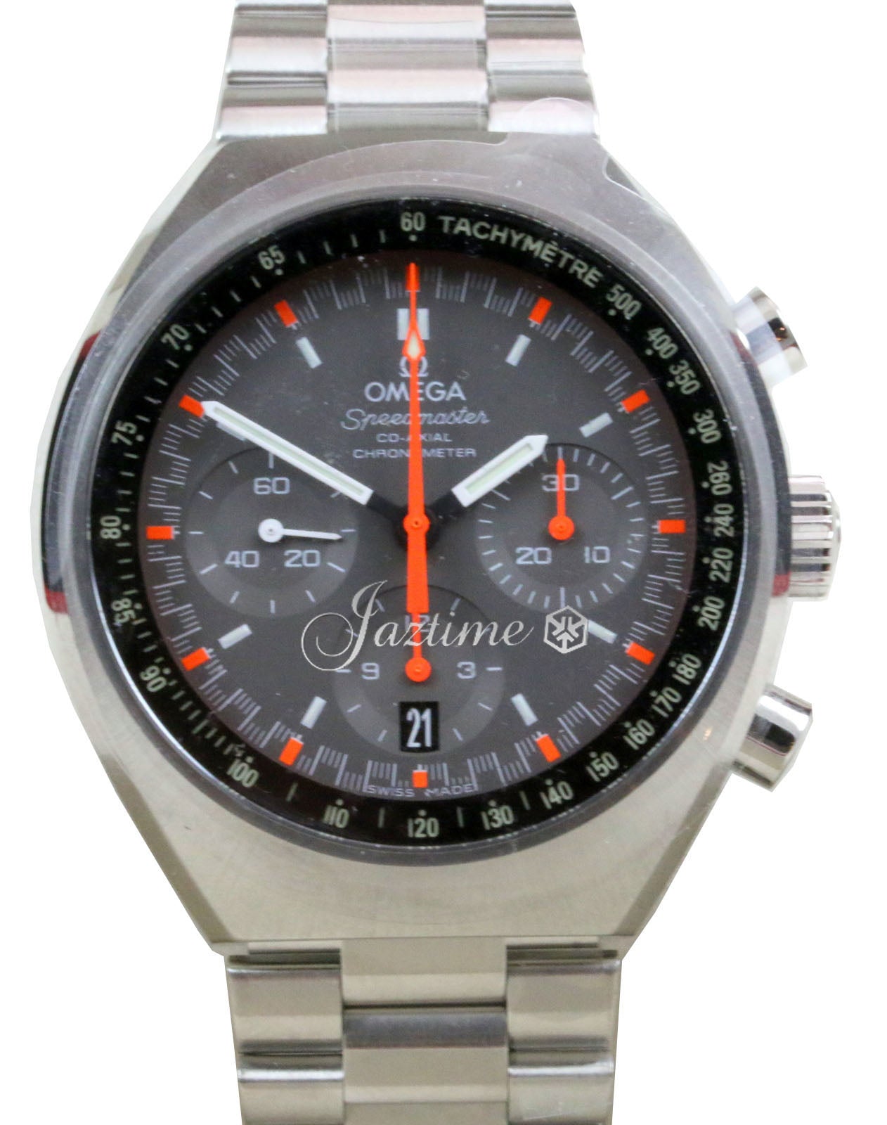 Omega 327.10.43.50.06.001 Speedmaster Mark II Co-Axial Chronograph Grey Index Red Stainless Steel BRAND NEW