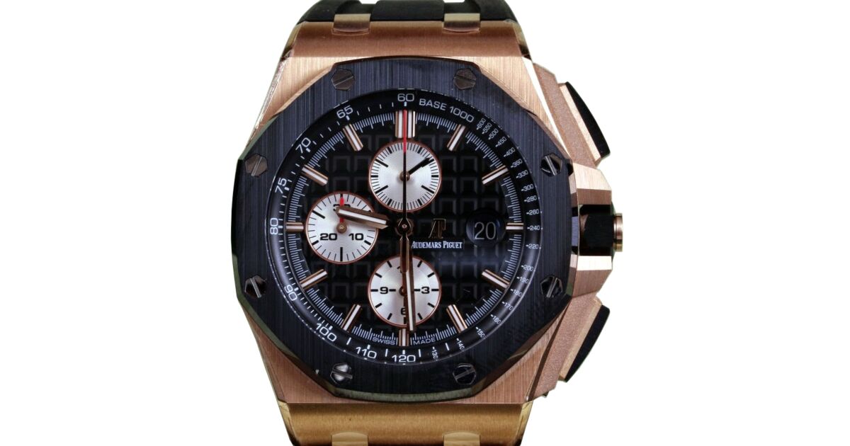Audemars Piguet 26401RO.OO.A002CA.01 Royal Oak Offshore Chronograph 44mm Black Rose Gold Black Ceramic
