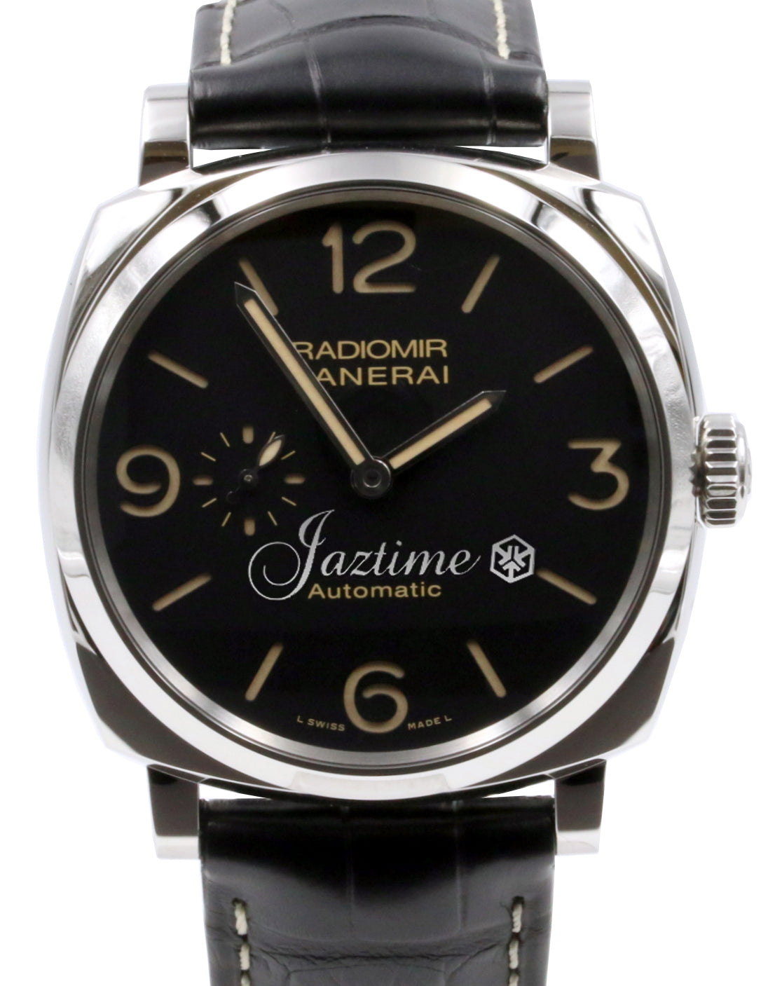 Panerai Radiomir Steel 45mm Black Dial Leather Strap PAM00572