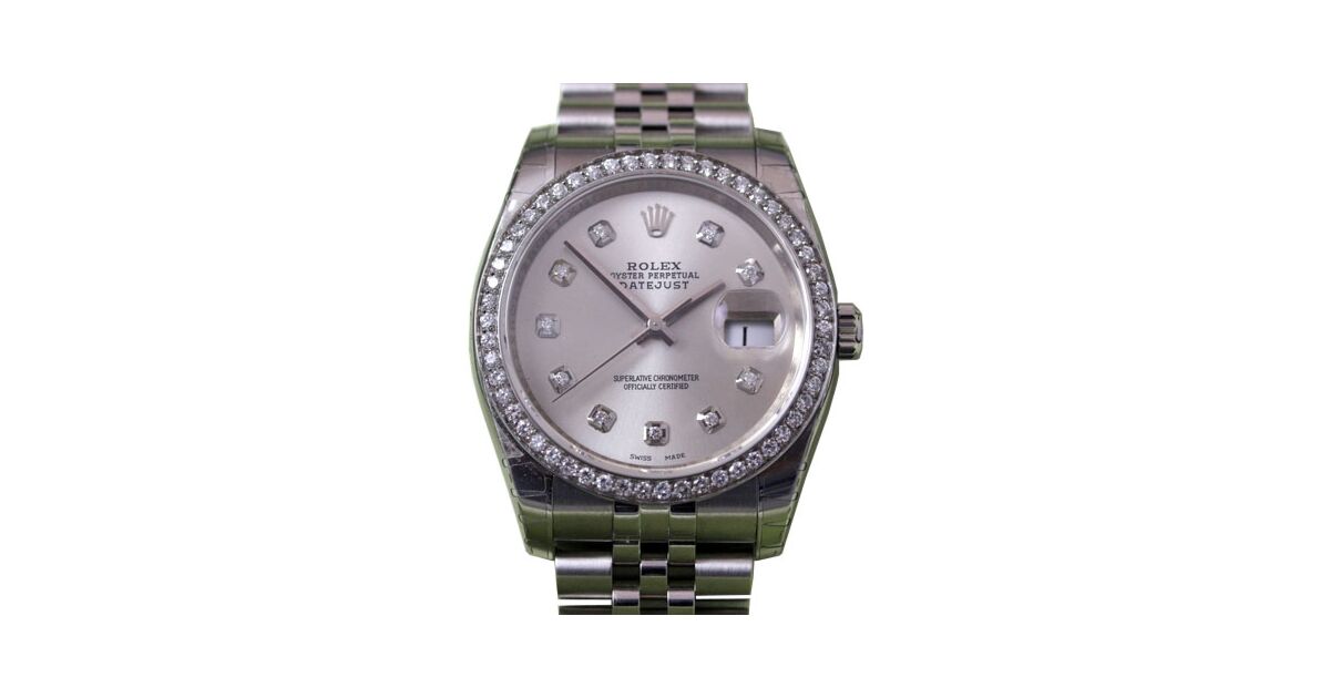 Rolex Datejust 36 White Gold/Steel Silver Diamond Dial & Bezel Jubilee Bracelet 126200 (116200) - BRAND NEW