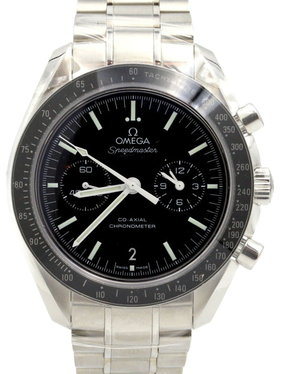 Omega Speedmaster 311.30.44.51.01.002 Moonwatch Co-Axial Black Index Stainless Steel Chronograph 44.25mm BRAND NEW