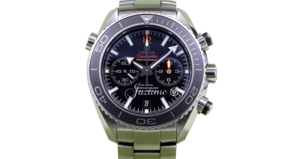 Omega Planet Ocean Chronograph 600M 232.30.46.51.01.003 Co-Axial Black Ceramic Stainless Steel PRE-OWNED