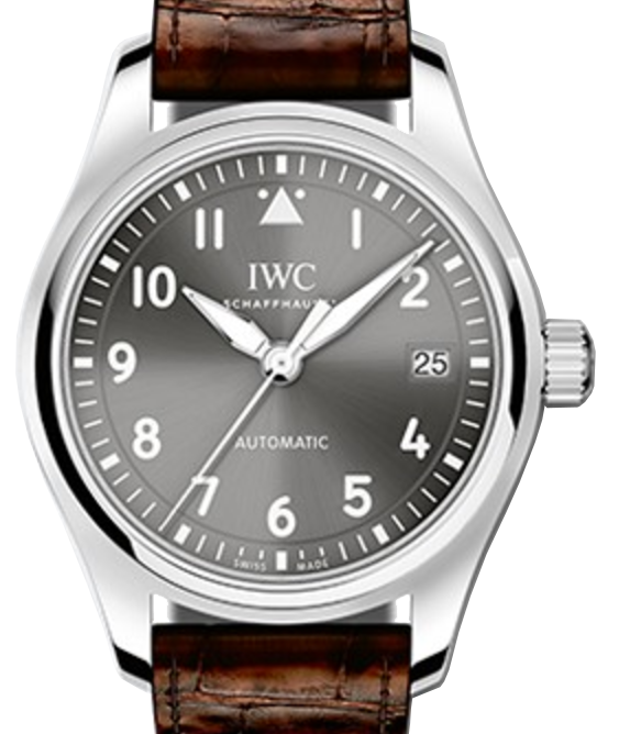 IWC Schaffhausen IW324001 Pilot's Watch Automatic 36 Slate Arabic Stainless Steel Brown Leather 36mm Automatic