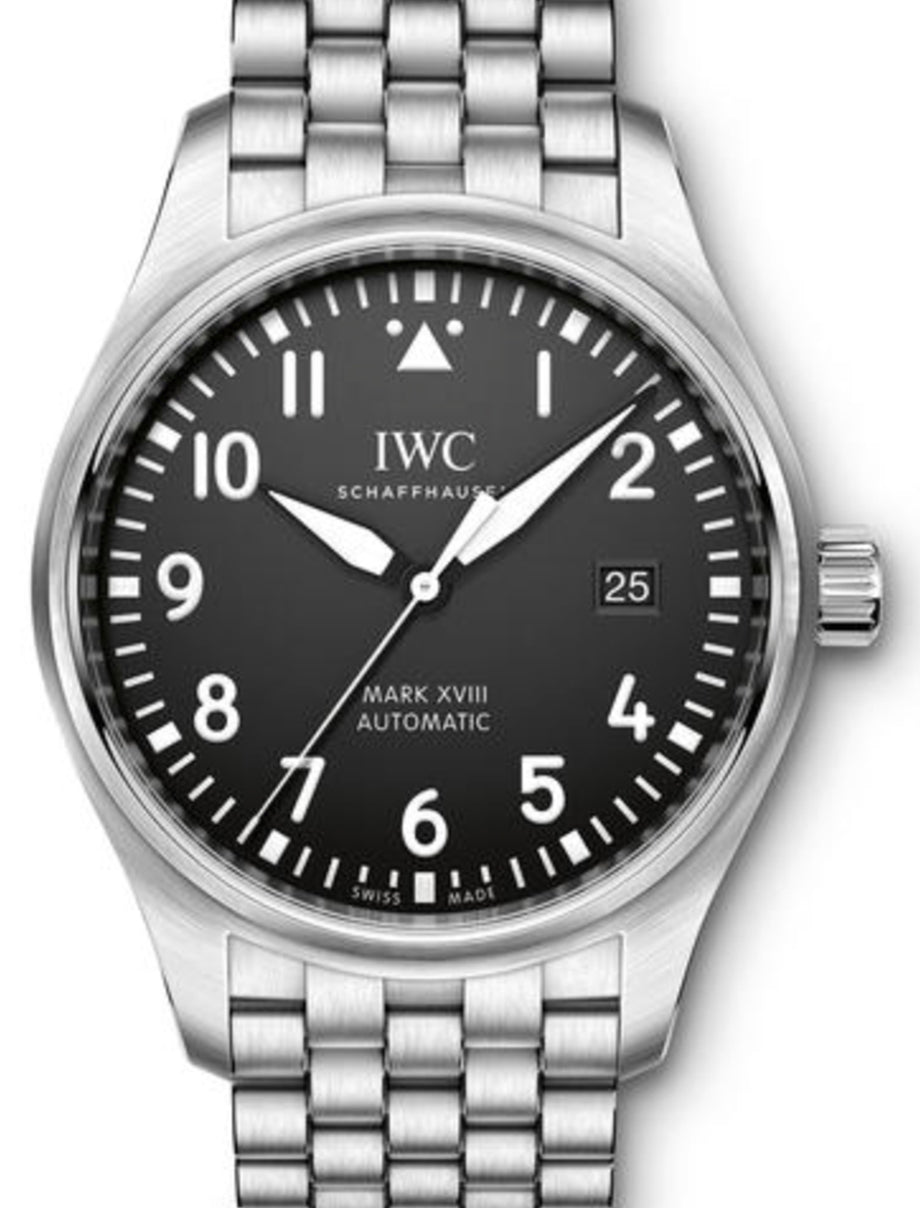 IWC Schaffhausen IW327011 Pilot's Watch Mark Xviii Black Arabic Stainless Steel 40mm Automatic