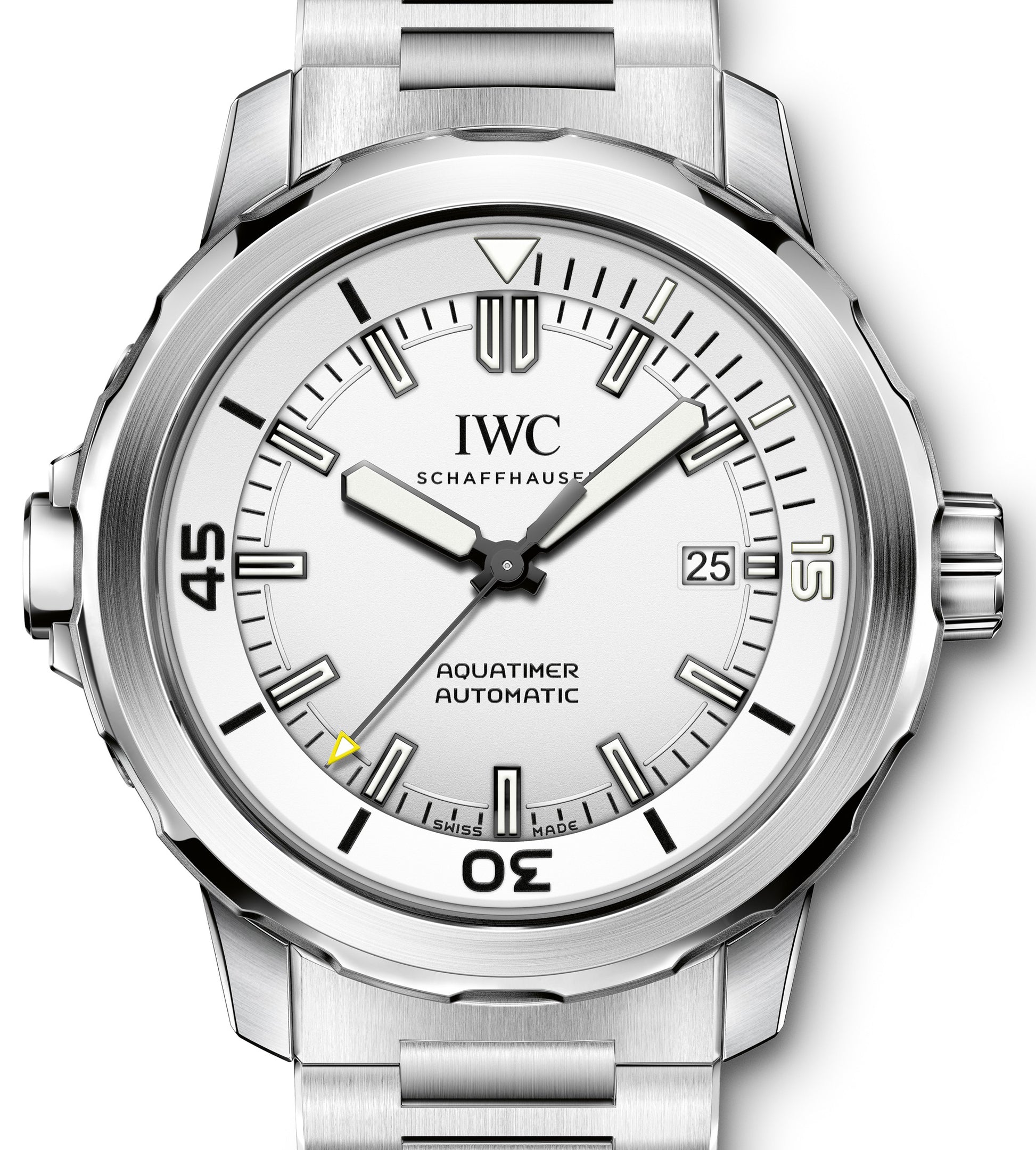 IWC Schaffhausen IW329004 Aquatimer Automatic Silver Plated Index Stainless Steel 42mm Automatic