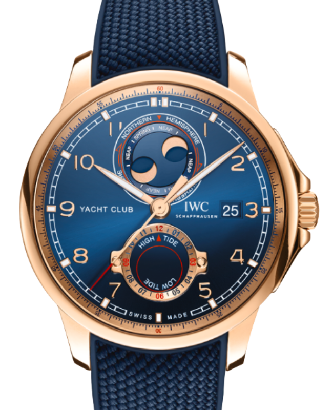 IWC Portugieser Yacht Club Moon & Tide 18-Carat Gold 44.6mm Blue Dial IW344001 - BRAND NEW