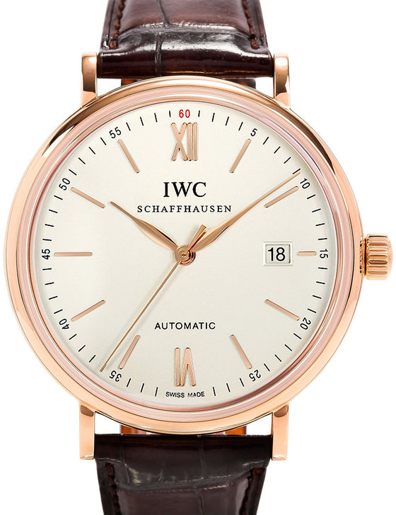 IWC Portofino Automatic Silver Index Dial 40mm Red Gold IW356504