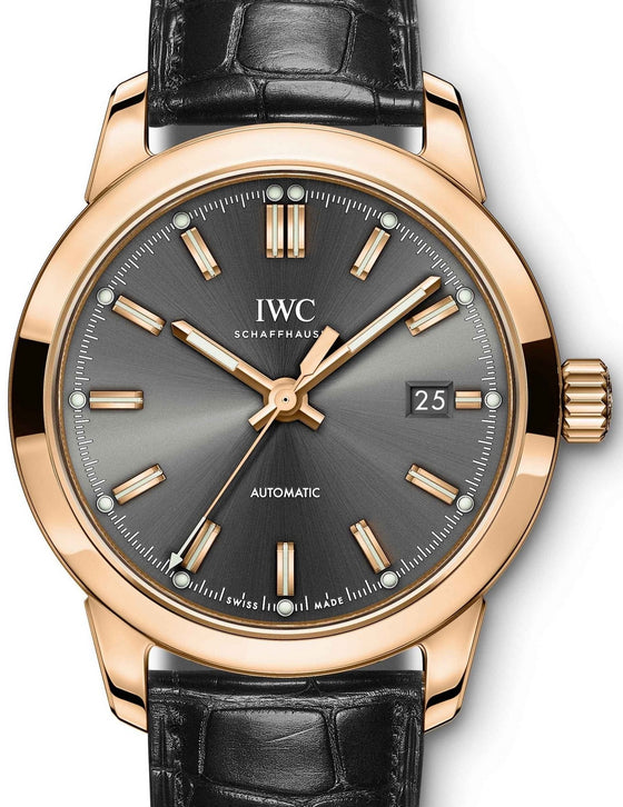 IWC Schaffhausen Ingenieur Automatic IW357003 Slate Index Red Gold Black Leather 40mm BRAND NEW