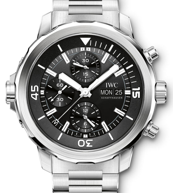 IWC Schaffhausen IW376804 Aquatimer Chronograph Black Index Stainless Steel Chronograph 44mm Automatic