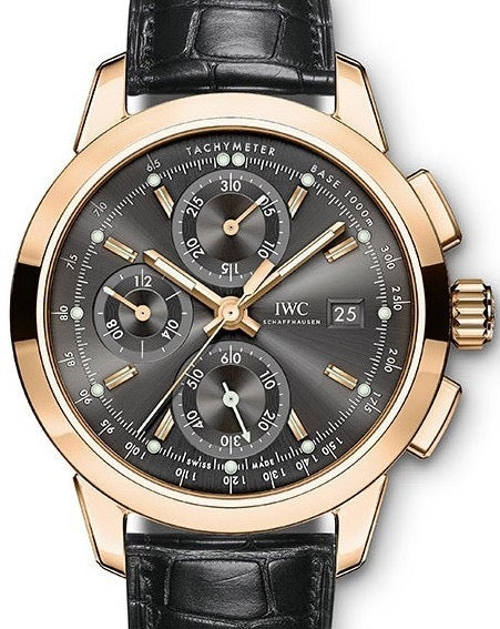 IWC Schaffhausen Ingenieur Chronograph IW380803 Slate Index Red Gold Black Leather 42mm BRAND NEW