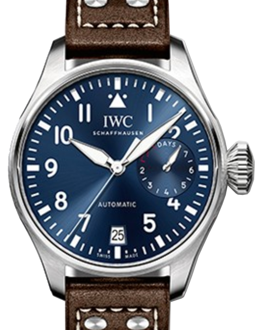 IWC Schaffhausen IW500916 Big Pilot's Watch Edition Le Petit Prince Midnight Blue Arabic Stainless Steel Brown Leather 46mm Automatic