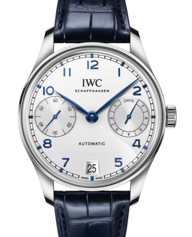 IWC Portugieser Automatic Steel 42.2mm Silver-Plated Dial IW501702 - BRAND NEW