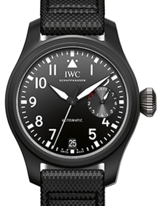 IWC Schaffhausen IW502001 Big Pilot's Watch Top Gun Black Arabic Ceramic Black Leather 46mm Automatic