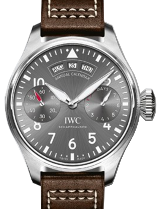 IWC Big Pilot's Watch Annual Calendar Spitfire Ardoise Steel Grey Dial IW502702
