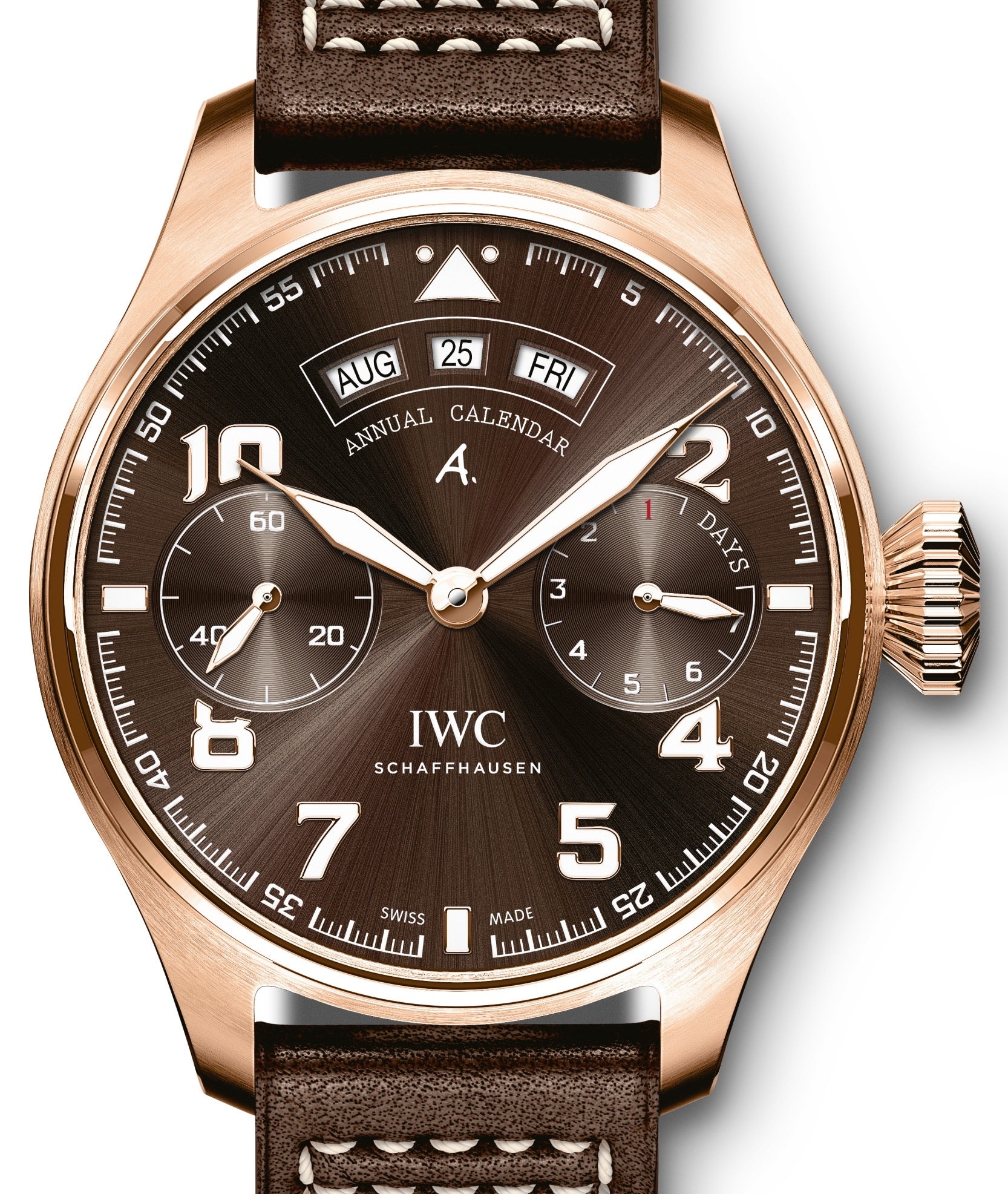 IWC Big Pilot's Watch Annual Calendar Edition "Antoine De Saint Exupery" Red Gold Brown Dial IW502706