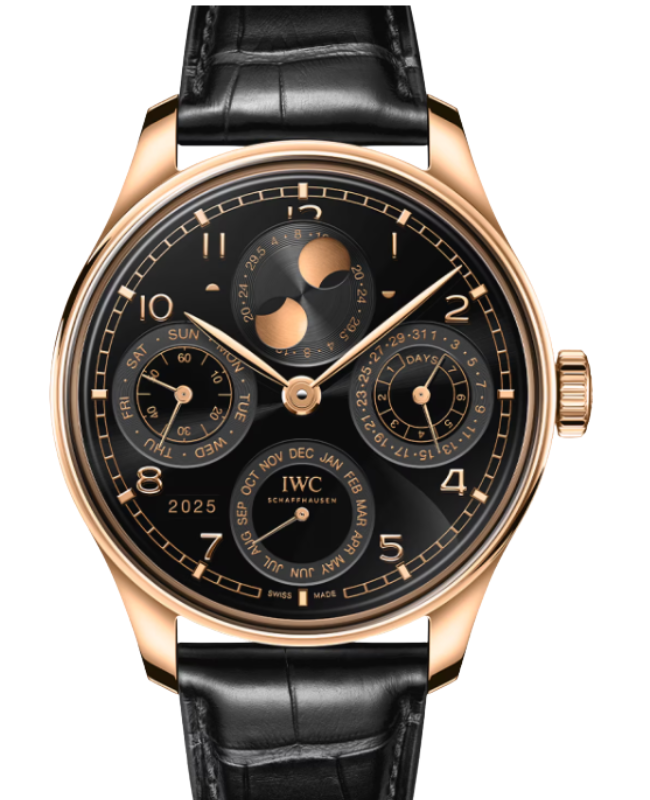 IWC Portugieser Perpetual Calendar 18-Carat Armor Gold 44.4mm Black Dial IW503702 - BRAND NEW
