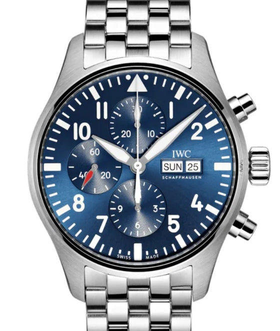 IWC Pilot's Watch Chronograph Edition "Le Petit Prince" Stainless Steel 43mm Blue Dial IW377717 - BRAND NEW