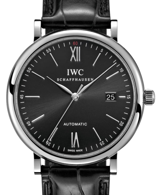 IWC Portofino Automatic Stainless Steel Black Dial 40mm IW356502 - BRAND NEW