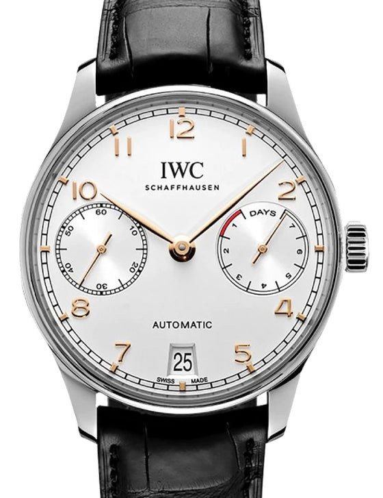 IWC Portugieser Automatic Silver Arabic Dial 42.3mm Stainless Steel IW500704