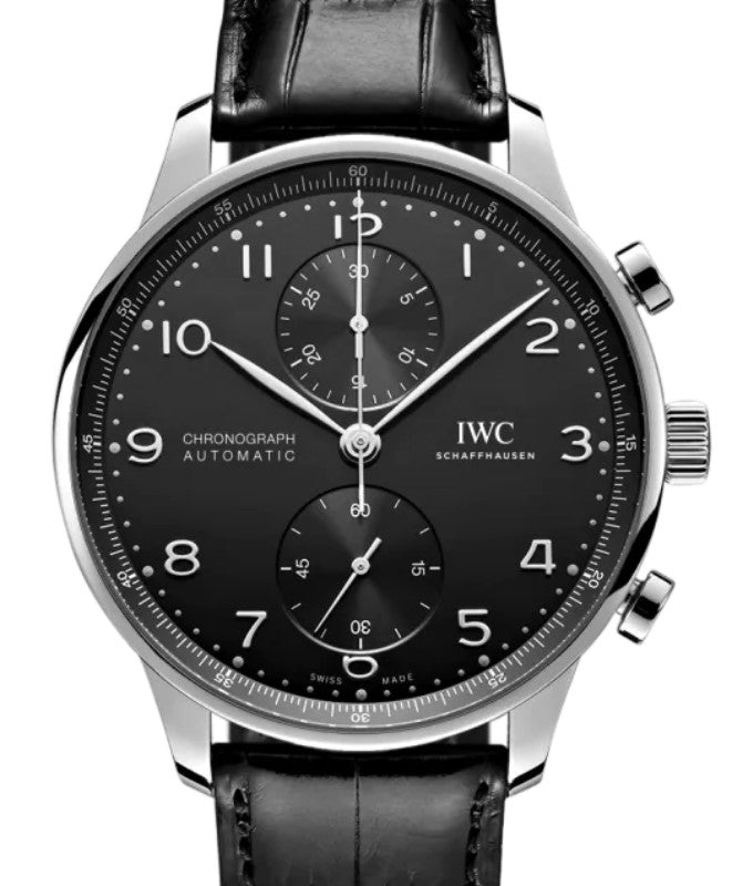 IWC Portugieser Chronograph Stainless Steel 41mm Black Dial IW371609 - BRAND NEW