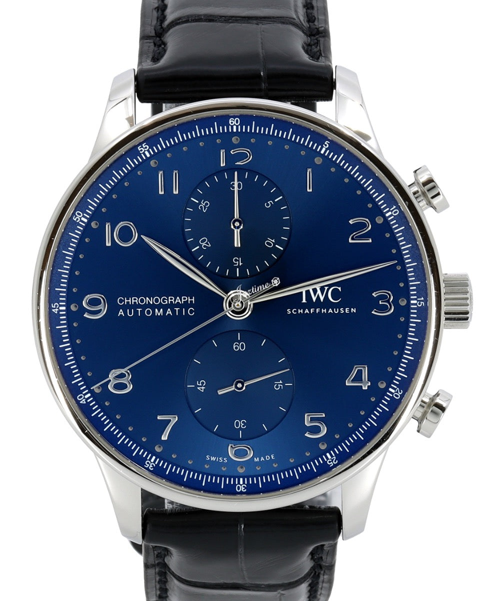 IWC Portugieser Chronograph Stainless Steel 41mm Blue Dial IW371606 - BRAND NEW