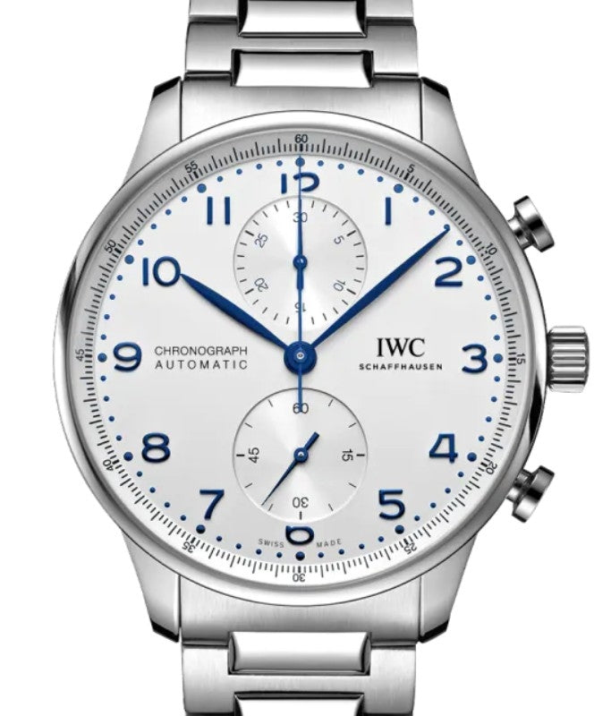 IWC Portugieser Chronograph Stainless Steel 41mm Silver Dial IW371617 - BRAND NEW
