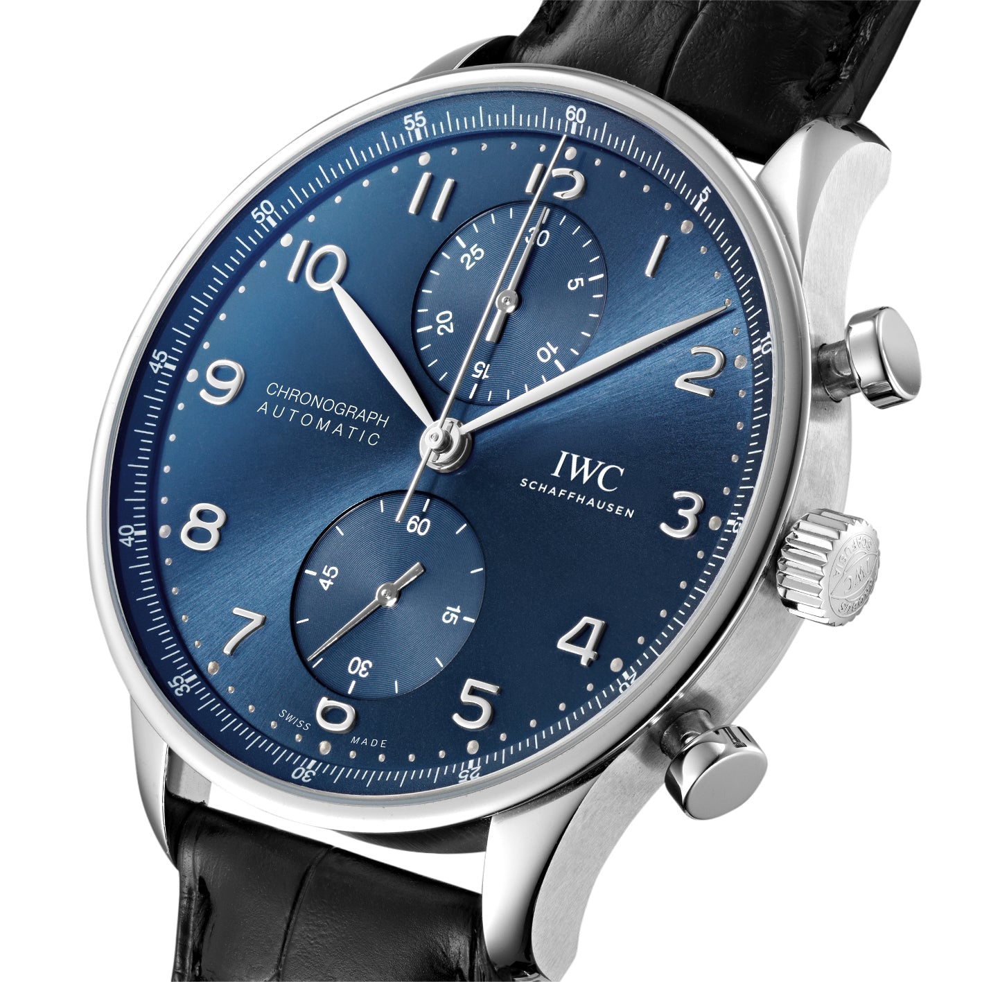 IWC Portugieser Chronograph Stainless Steel 41mm Blue Dial IW371606U - PRE OWNED