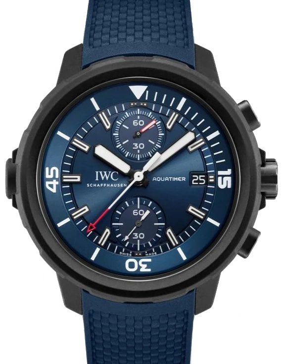 IWC Aquatimer Chronograph Edition ?Laureus Sport For Good? Stainless Steel Blue Dial & Rubber Strap IW379507 - BRAND NEW