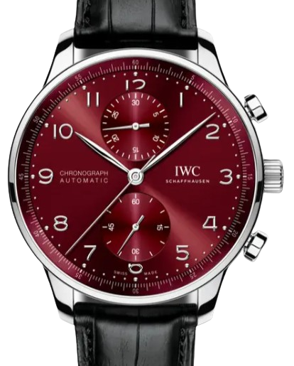 IWC Portugieser Chronograph Stainless Steel 41mm Red Dial IW371616