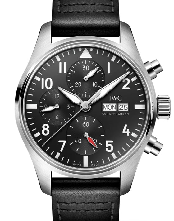 IWC Pilot's Watch Chronograph 41 Stainless Steel Black Dial IW388111 - BRAND NEW