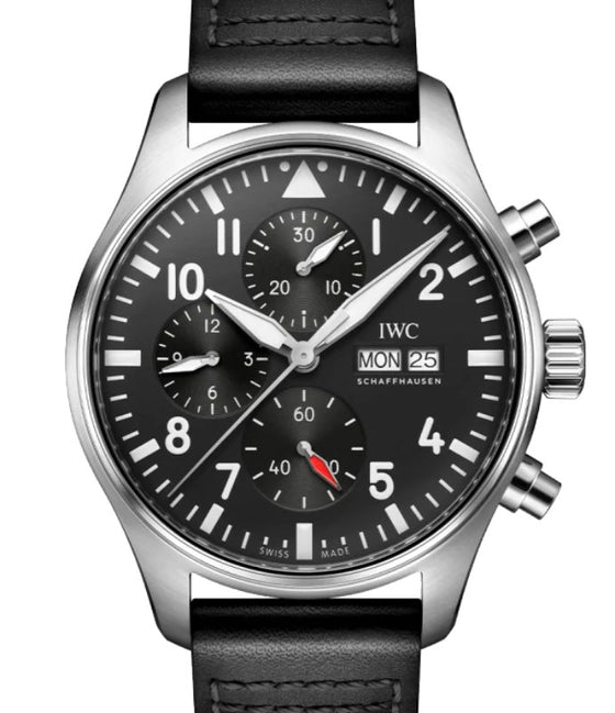 IWC Pilot's Watch Chronograph Stainless Steel 43mm Black Dial IW378001 - BRAND NEW