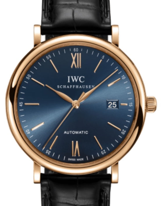 IWC Portofino Automatic Gold 40mm Blue Dial IW356522 - BRAND NEW