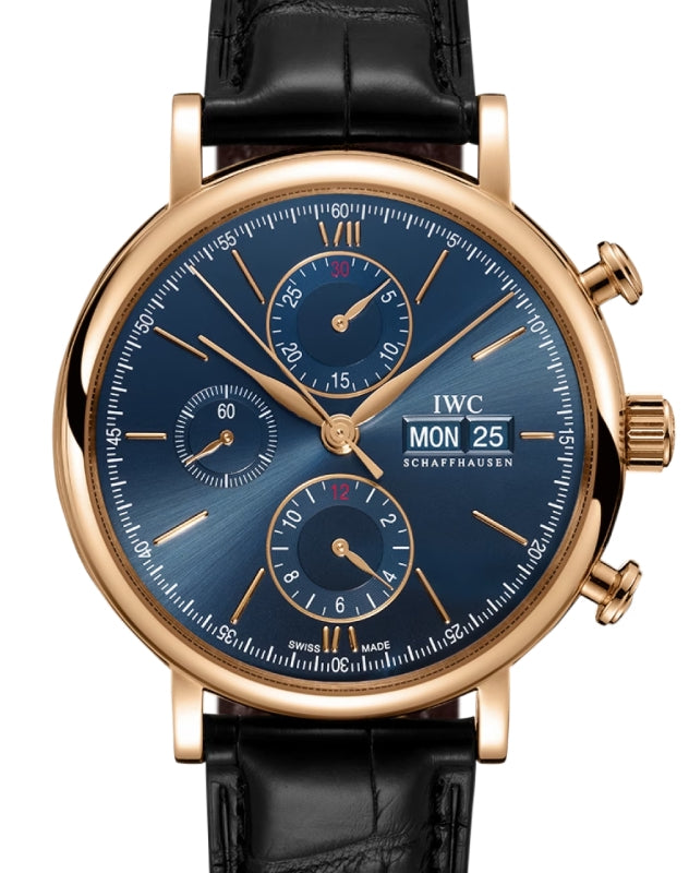 IWC Portofino Chronograph Rose Gold 42mm Blue Dial IW391035 - BRAND NEW