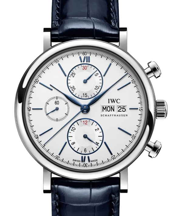 IWC Portofino Chronograph Stainless Steel 42mm White Dial IW391037 - BRAND NEW