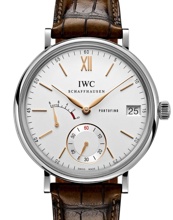 IWC Portofino Hand-Wound Eight Days Stainless Steel 45mm Silver Dial IW510103 - BRAND NEW