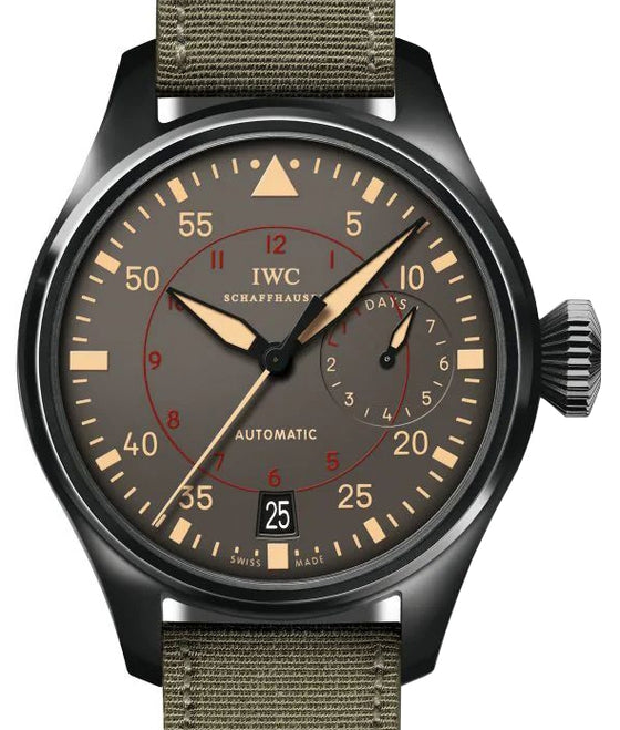 IWC Schaffhausen IW501902 Pilot's Watch Chronograph Top Gun Miramar Anthracite Arabic Ceramic Green Textile 48.6mm Automatic - PRE-OWNED