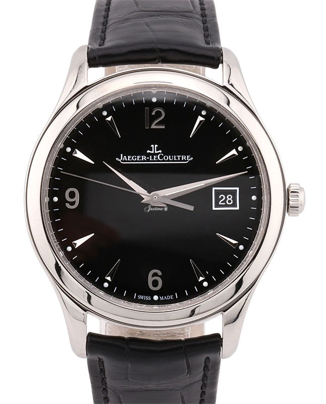 Jaeger-LeCoultre Calibre 899/1 Master Control Date 1548471 Black Arabic / Index Stainless Steel Leather 39mm Automatic BRAND NEW