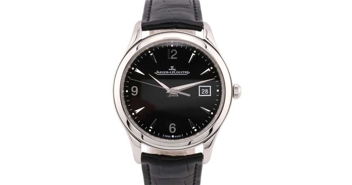 Jaeger-LeCoultre Calibre 899/1 Master Control Date 1548471 Black Arabic / Index Stainless Steel Leather 39mm Automatic BRAND NEW