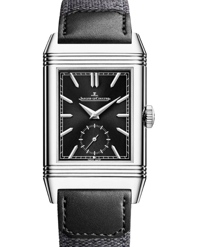 Jaeger-LeCoultre Reverso Tribute Duoface Small Seconds Steel 47 x 28.3mm Black & Silvered Grey Dial Q398847J