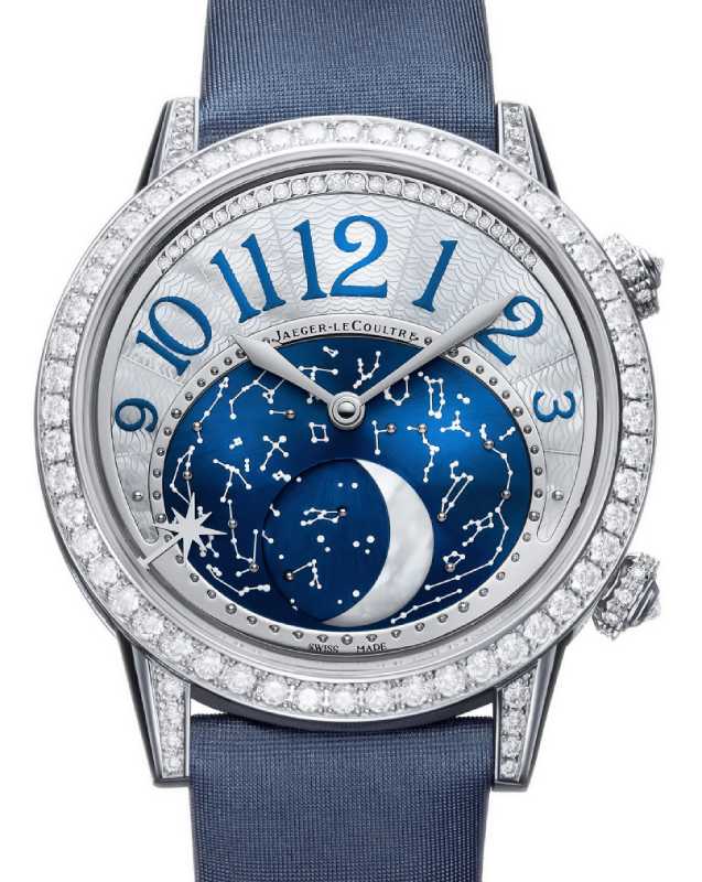 Jaeger-LeCoultre Rendez-Vous Jewellery Moon Phase Automatic 36mm White Gold Diamond Bezel Leather Strap Q3523490