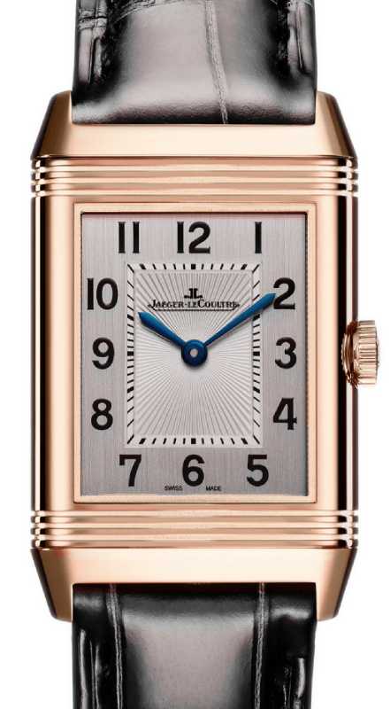 Jaeger-LeCoultre Reverso Classic Manual Pink Rose Gold Diamond Duetto 34.2mm Leather Strap Q2662530